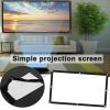 Projector Screen 60/72/84/100/120/150/180/200 Inch, Movie Projector Screen 16:9/4:3 Foldable and Portable Projection Video Projector Screen for Home Theater Backyard Cinema(16:9,60 inch Screen) view 2