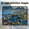 Hoiweqr 60/72/84/100/120/150/180/200 Inch Projector Screen, Portable Outdoor Movie Screen, Anti-Crease Foldable Projection Screen 16:9/4:3 for Home Theater Presentation Education(16:9,60 inch Screen) view 3