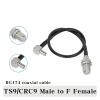 ACGTUY RG174 Coaxial Cable TS9 CRC9 Male to F Male Female Right Anlge Connector TS9 to F Crimp Compatible with The Cable Low Loss Fast Delivery Line(32.8ft(10m),10.CRC9-J to CRC9-J) view 3