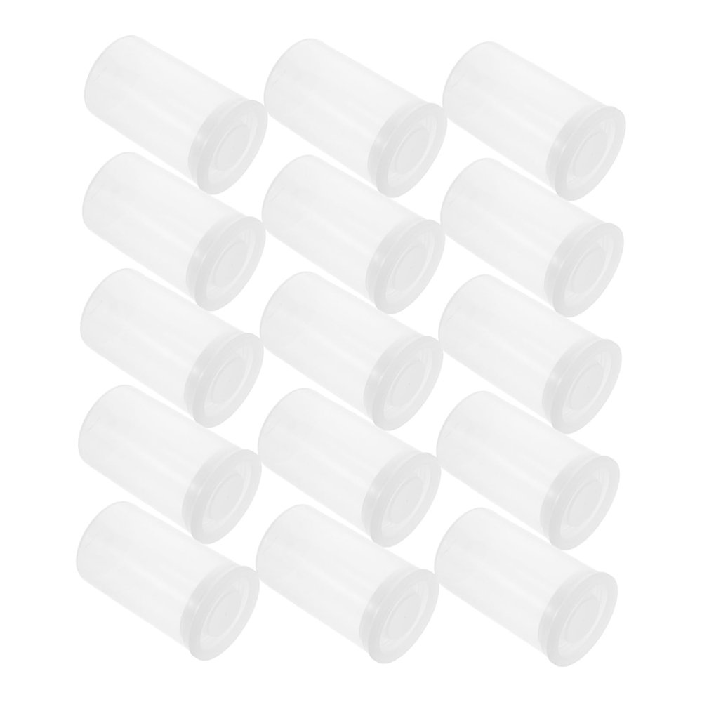 KICHOUSE 200pcs Transparent Plastic Film Canister Holder for Small Accessories Art Beads Bait Keys and Airtight Storage for Organizing and Protecting Valuables