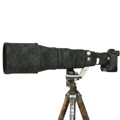 CHASING BIRDS Lens Camouflage Waterproof Coat for Canon RF 600mm F4 L is USM Rainproof Lens Protective Cover Version IV (Shadow Black, with Extender RF 1.4X)