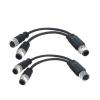 HFHYDZSW M12 Wire Splitter Y-Type 4 5 8 Pin Connecting Cable Connector Industrial Grade 250V 22AWG Shielded Connector Line(1 Female to 2 Female,1M_8P) view 1