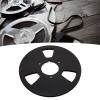 1 4 10 Inch Empty Tape Spool, 10 Ih Blank Tape Reel 3 Hole Windproof Hole, 10 Ih Blank Tape Reel for Bending and Strengthening, Aluminum Alloy Take Up Spool for Hub Opening Machine Parts (Black) view 1