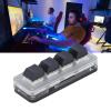 Fafeicy 4 Key Mini Keypad, Red Switch Mechanical Keypad RGB Backlit, USB C Programmable Shortcuts, Ergonomic Design, Onboard Storage view 2
