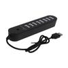 DirectNine Basics 8-Port Type DM-HB70 USB 2.0 Laptop Phone Tablet Hub Compact Design Black Dissipation Energy Efficiency view 1