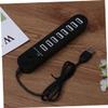 DirectNine Basics 8-Port Type DM-HB70 USB 2.0 Laptop Phone Tablet Hub Compact Design Black Dissipation Energy Efficiency view 3