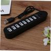 DirectNine Basics 8-Port Type DM-HB70 USB 2.0 Laptop Phone Tablet Hub Compact Design Black Dissipation Energy Efficiency view 4