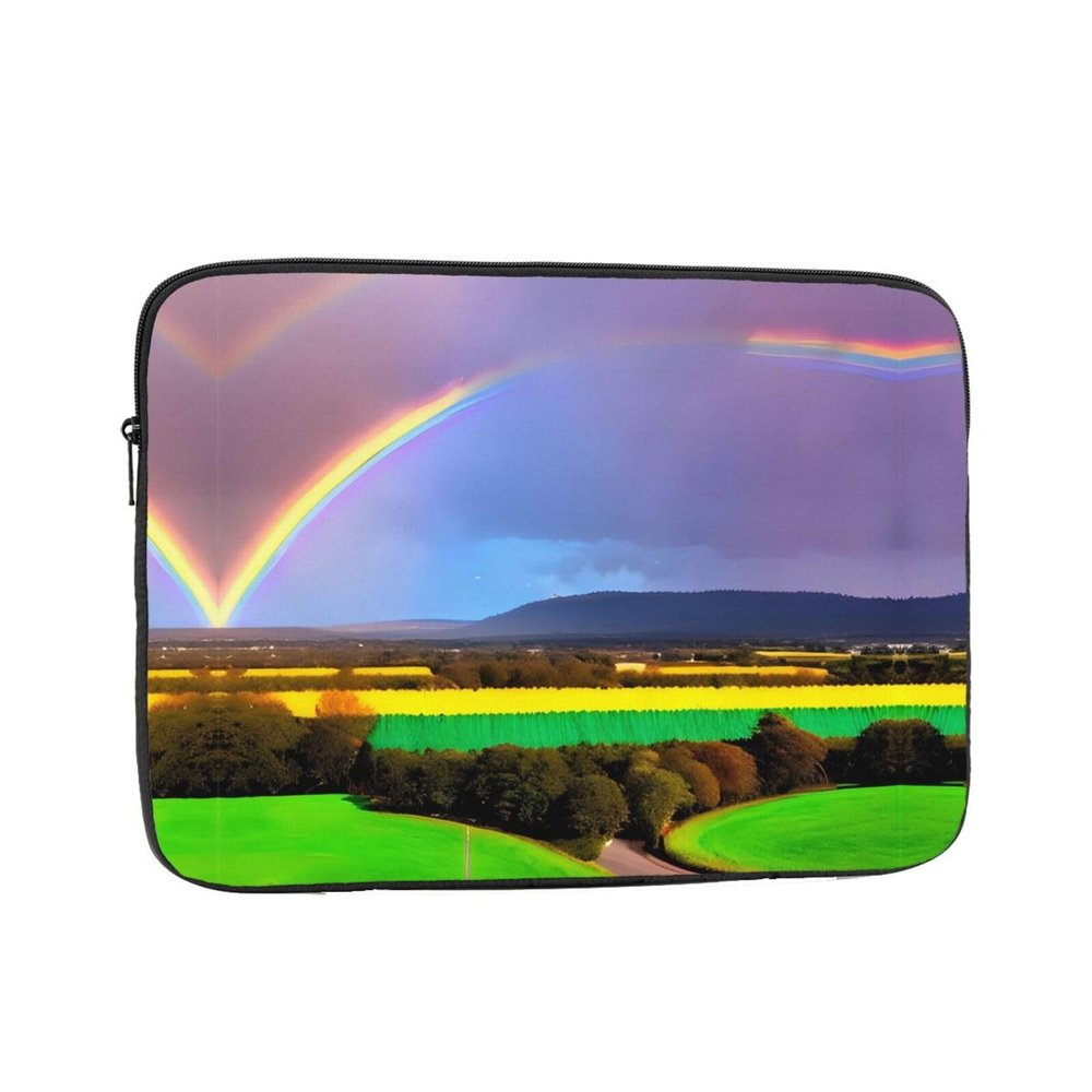Evening Rainbow Laptop Sleeve, 15 inch Laptop Bag, Suitable for Business Casual or School Laptop Carrying Bag