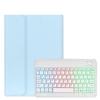 Backlit Keyboard Case for Galaxy Tab Tab S9 FE+ / Tab S10+ / Tab S9+ / Tab S8+ / Tab S7+ / Tab S7 FE 12.4 inch Case with Keyboard Backlight Detachable keyboard Cute Candy Color Case ,SkyBlue+White view 1