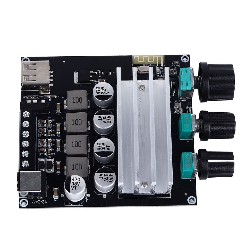 Channel Amp Board, BT 5.3 Digital Power Amp Module, Personalized Sound Control with Lightweight Design for Home Automotive Entertainment, Compatible with USB, AUX and BT