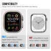 CZKE For Apple Watch Ultra 2 Band 49mm For Apple Watch Band Series 9/8/SE2/7/6/SE/5/4/3/2/1 45mm/44mm/42mm Durable Metal Connector Band, Rugged TPU Sport Replacement Band(Black - Titanium Adapters) view 2