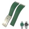 CZKE 20mm 21mm Rubber Silicone Watch Bands For Submariner Yacht Master OYSTERFLEX Daytona Watchband Strap(Green Matte buckle,21mm) view 1