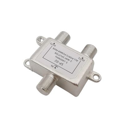 HFHYDZSW 1Pcs 2/3/4 Ways TV Satellite Splitter Distributor 5-2400MHz TV Aerial Coaxial Cable Signal Receiver F Connector(2 Way)