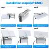 Pwzisu Starlink Gen 3 Mount, Premium 2 in 1 StarLink V3 Kit for Starlink Gen 3 Mesh Router, Space Saving Router Wall Bracket Holder Accessories view 3