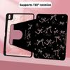 720 Degree Rotation Girly Bow Pad Case Black Case for iPad Pro 2024/iPad Air 6/Gen 10, with Pencil Holder & Auto Wake/Sleep, Folio Stand Case for iPad 2019/2020/2021 (iPad 10(10.9")) view 2