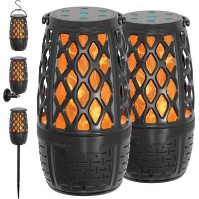 2 Pack Outdoor Bluetooth Speakers, Outdoor Speaker Bluetooth Waterproof Patio, Gift for Men Cool Tech Gadgets for Him, Auto-Pairing Multi-Sync up to 100 Speakers IPX6 for Party Patio Porch (2 Pack)
