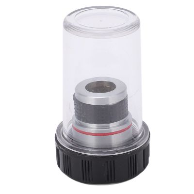 Achromatic Microscope Objective Lens, 20mm Thread, High Light Transmittance, Premium Optical Glass, Sturdy, Comfortable Viewing, for Biological Research (4/0.10)