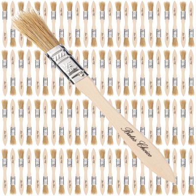 Bates- Chip Paint Brushes for Painting, 1/2 Inch, 96 Pack, Wood Handle, Natural Bristle Paint Brush