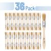 Bates- Chip Paint Brushes for Painting, 1/2 Inch, 36 Pack, Wood Handle, Natural Bristle Paint Brush view 2
