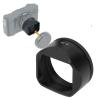 Lens Hood for X100VI X100V Camera, Aluminum Alloy Square Prevent Lens Camera Lens Shade, Camera External Filter Compatibility (Black) view 3
