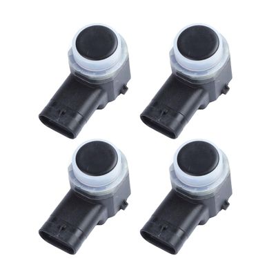 1/4PCS PDC Parking Sensor Parking Radar 3 Pins Parking Assistance, Compatible for Ford CJ5T-15K859-AAW CJ5T15K859AAW(4PCS Black)