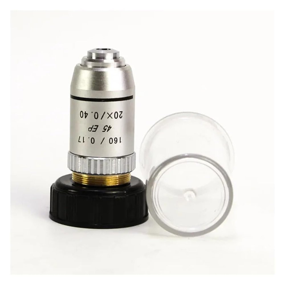 JOEBO Microscope Kit 195 45EP Semi Achromatic 4X 10X 20X 40X 60X 100X 160/0.17 for Biological Microscope Microscope Lens Adapters(20x)