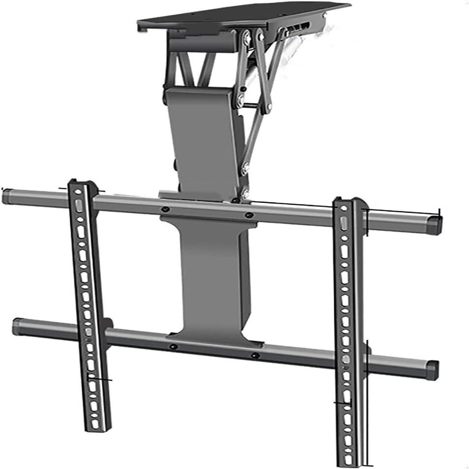 LXXW Adjustable Ceiling TV Mount Bracket - Motorized Tv Mount, 0-85 Flip Down TV/Monitor Bracket, 32-70 Inch Electric TV Lift for Most TVs