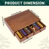 Coffee Pod Storage Holder, Pods Holder Storage for Coffee Capsules, Wooden Coffee Pod Organizer for Coffee Capsules,Extra Large Capatity Coffee Pods Storage view 3