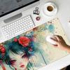 Beige Mouse Pad Large 62.99x31.51x0.12 in,Girly Desk Mat,Waterproof Mousepad,Gaming Mouse Pad with Stitched Edges,Extended Desk Pad Non-Slip Natural Rubber Base,Office Desk Accessories,Gifts ZW-445 view 3