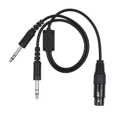 Adapt Your for Headset, Aviation Headphone Adapter with Cable, for XLR to GA Dual Plug 5 Pin Headset Adapter Cable Aviation Headphone Cable