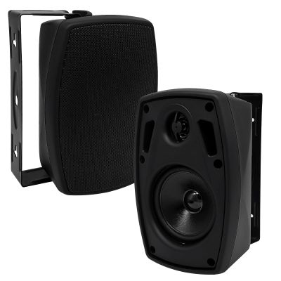 PNWCZ 4 Inch Outdoor Waterproof Wall Mount Speakers - Bluetooth 5.3, for Patio, Pool, Garden,Waterproof Weatherproof Design, IIndoor and Outdoor use (Pair Black)
