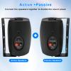 PNWCZ 4 Inch Outdoor Waterproof Wall Mount Speakers - Bluetooth 5.3, for Patio, Pool, Garden,Waterproof Weatherproof Design, IIndoor and Outdoor use (Pair Black) view 3