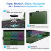 Baisla iPad 10th Generation Case with Keyboard 10.9" & iPad 11th (A16) & iPad Air 11 (M3/M2), Multi Trackpad, 360 Swivel & Rainbow Backlit for iPad Air 5th/4th,iPad Pro 11 4th/3rd/2nd/1st - Dark Green view 2