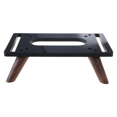 YUELER Portable Speakers Stand, Acrylic Desk Organizers with Antislip Wood Feet for Authentics 200 300 Speakers