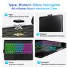 Baisla iPad 10th Generation Case with Keyboard 10.9" & iPad 11th (A16) & iPad Air 11 (M3/M2), Multi Trackpad, 360 Swivel & Rainbow Backlit for iPad Air 5th/4th,iPad Pro 11 4th/3rd/2nd/1st - Black view 2