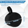 Kistrba 9.5"x9.5"x11.4" Boat Speaker Cover, 600D Oxford Marine Wakeboard Tower Speaker Cover UV Resistant, Dustproof, 2PCS view 2