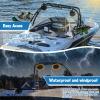 Kistrba 9.5"x9.5"x11.4" Boat Speaker Cover, 600D Oxford Marine Wakeboard Tower Speaker Cover UV Resistant, Dustproof, 2PCS view 3