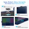 Baisla iPad 10th Generation Case with Keyboard 10.9"& iPad 11th (A16) & iPad Air 11 (M3/M2), Multi Trackpad, 360 Swivel & Rainbow Backlit for iPad Air 5th/4th,iPad Pro 11 4th/3rd/2nd/1st - Blue view 2