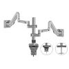 Monitor Mount Arm Dual Monitor Mount Fits Max 32 Inch, 4.4-19.8 Lbs Screens, Fully Adjustable Dual Monitor Arm Desk Mount with Tilt, Swivel, Rotation, VESA 75/100mm Monitor Desk Mount(Silver) view 1