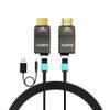 RUIPRO 8K Detachable Full Fiber Optic Armored HDMI 2.1 Cable 330FT, Ultra High Speed 48Gbps, Support 8K@60Hz 4K@120Hz, Dynamic HDR, eARC, Compatible with PS5/Xbox/Blu-ray/TV/Monitor/Projector view 1