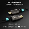 RUIPRO 8K Detachable Full Fiber Optic Armored HDMI 2.1 Cable 330FT, Ultra High Speed 48Gbps, Support 8K@60Hz 4K@120Hz, Dynamic HDR, eARC, Compatible with PS5/Xbox/Blu-ray/TV/Monitor/Projector view 2