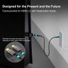 RUIPRO 8K Detachable Full Fiber Optic Armored HDMI 2.1 Cable 330FT, Ultra High Speed 48Gbps, Support 8K@60Hz 4K@120Hz, Dynamic HDR, eARC, Compatible with PS5/Xbox/Blu-ray/TV/Monitor/Projector view 4