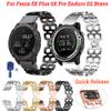 CEKGDB NEW Stainless Steel Strap 26mm Watchband For Garmin Fenix 6X 6 Pro 5X 5Plus 3HR D2 Bravo Enduro Easyfit Wrist Band Quick Release(H,26mm For Quaitx 3) view 2