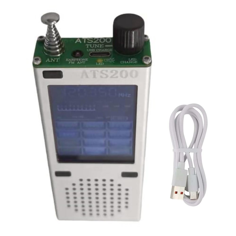 Bluetooth Portable Radio, FM, AM, LSB, USB Receiver with 2.4inch TFT Touch Screen Full Band Radio Receiver