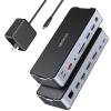 8K USB C Laptop Docking Station Dual Monitor,MOKiN Docking Station 3 Monitors with 2*DisplayPort,HDMI,15 in 1 USB C Dock 100W PD,6*USB Ports,Ethernet,SD&TF,for Dell/HP/MacBook (Include Power Adapter) view 1