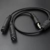 AIRVOICE General Aviation GA Plugs to Helicopter Adapter, GA Twin-Plug PJ-068 PJ-055 to U174 Helicopter Plug Adapter, Black view 2