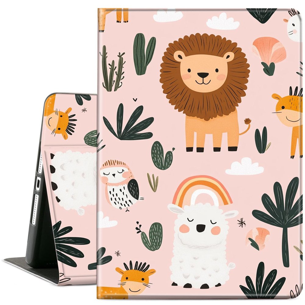 ACWDMKH Case for Microsoft Surface Pro 7 Plus/7/6/5/4 12.3 Inch Tablet,Leather Folio Adjustable Stand for Surface Pro Case 12.3,Cute Lion Sheep