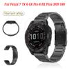 CEKGDB 26 22mm Smart Watchbands Strap For Garmin Fenix 7 7X 6 6X Pro 5 5X Plus 3 HR Enduro MK2 Titanium Alloy Easyfit Wristbands Correa(22mm) view 2