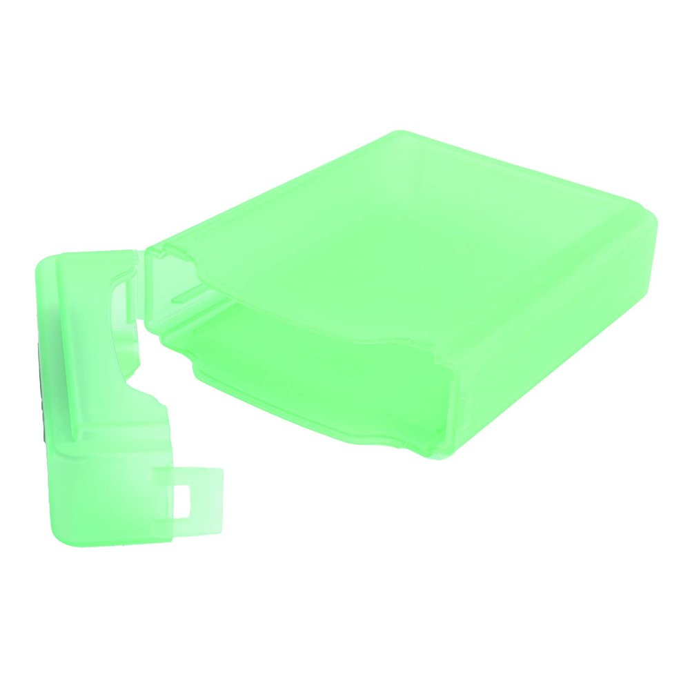 Disc Case, Hard Drive Case External Hard Drive Case HDD SSD Shockproof Hard Disk Box 3.5in Anti Static ABS Transparent Storage Case (Green)
