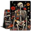 ACWDMKH Case for Microsoft Surface Pro 7 Plus/7/6/5/4 12.3 Inch Tablet,Leather Folio Adjustable Stand for Surface Pro Case 12.3,Skull Floral view 1